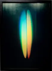 Double Ellipse Blue and Green by James Turrell, 2008, 2 elliptical plates placed vertically, sold Mar 2023