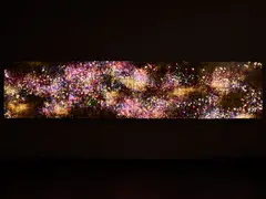 Flowers and People - Gold by teamLab, 2015, interactive digital work, 3 - 8 channels, sold Mar 2023