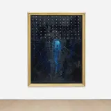Damien Hirst, Untitled Skull with Spine, 2007, oil on canvas, in artist's frame