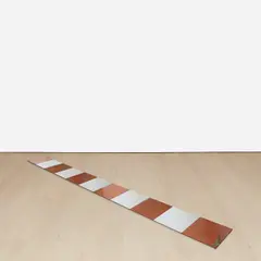 Carl Andre, 6 CuAl LINE, 2005, copper and aluminium