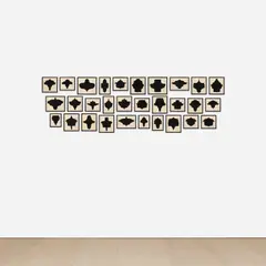 Allan McCollum, Collection of 30 Drawings (No.5), 1988-1990, graphite on museum board, in artist's frame, in 30 parts