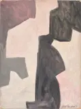 Serge Poliakoff, Composition, 1959, gouache on paper laid on canvas