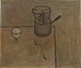 Bernard Buffet, Nature morte au réchaud, 1948, oil on panel