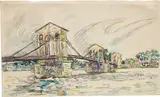Paul Signac, Bourg-Saint-Andéol. Le pont, 1927, watercolour on paper