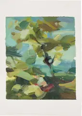 Study by Flora Yukhnovich, 2019, oil on paper, sold Mar 2023