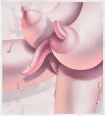 Sarah Slappey, Tongue, 2020, oil on paper