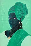 Annan Affotey, Adjovi (My Mom), 2021, acrylic on canvas laid down on canvas