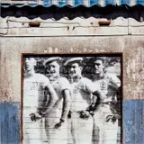 JR, Unframed, base Aéronavale revue par JR, Saint Raphaël, 1961, Marseille, France, 2013-2016, colour photograph face-mounted to Plexiglas