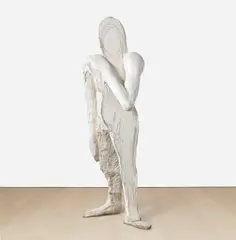 Thomas Houseago, Woman, 2007, graphite on Tuf-Cal, hemp and iron rebar