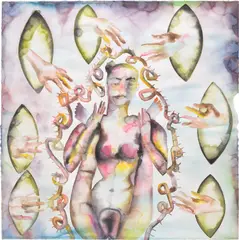 Charm by Francesco Clemente, 2001-2002, watercolour on paper, sold Mar 2023