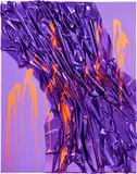 Anselm Reyle, Untitled, 2007, acrylic and PVC foil on canvas, in artist's acrylic box frame