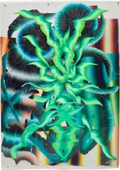 Kerstin Brätsch, Untitled, 2011, oil on mylar, in 3 parts