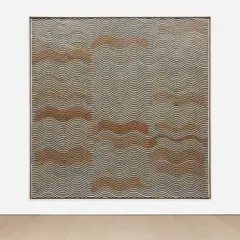 Philip Taaffe, Overtone, 1983, lino print collage and acrylic on paper on canvas