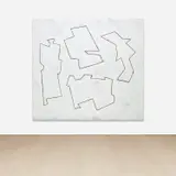 Richard Prince, Untitled, 2012, rubber bands, staples and acrylic on newsprint mounted on board