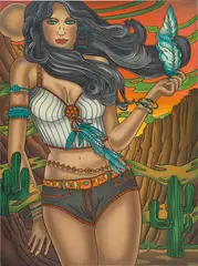 Richard Phillips, South Western Theme (after Chris Spollen), 2005, oil on linen