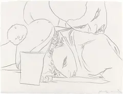 Querelle by Andy Warhol, 1982, graphite on paper, sold Mar 2023