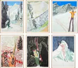 Peter Doig, Zermatt (D1), 2022, each giclée print on Cotton Smooth Rag paper, in artist's frame