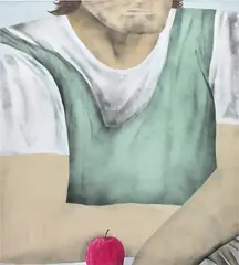 Adam by Vojtěch Kovařík, 2019, acrylic and spray paint on linen, sold Jul 2023