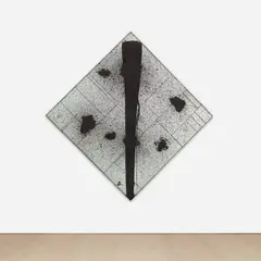 Rashid Johnson, The Funky Funktioneer, 2013, mirrored tile, black wax and soap mounted on panel