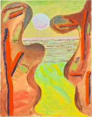 Fits Just Right by Shara Hughes, 2016, oil on canvas, sold Jul 2023