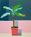 Guy Yanai, Gilboa Balcony Plant, 2017-18, oil on linen