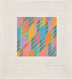 Bridget Riley, Untitled [towards 'Fleeting Moment'], 1986, graphite and gouache on graph paper