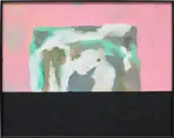 Harold Ancart, Untitled, 2018, oilstick and graphite on panel, in artist's frame