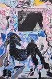 Sojourner Truth Parsons, The Amber Sunset has died, 2016, acrylic, canvas, plastic and paper collage on canvas