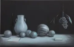 Karyn Lyons, The Love Letter, 2018, oil and graphite on canvas