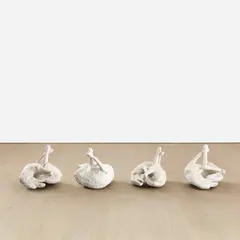 Four works: (i-ii-iii-iv) The Dog from Pompei by Allan McCollum, 1991, cast glass-fibre-reinforced Hydrocal, offered Jul 2023