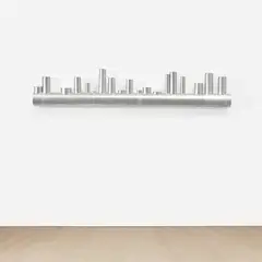Untitled by Heimo Zobernig, 1987, aluminium paint on cardboard, sold Jul 2023