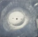 James Turrell, White Crater Top, 1992, photo emulsion, wax, acrylic, silver ink on Mylar and vellum