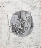 Jörg Immendorff, Gruppenbild, 1999, oil, acrylic and coloured pencil on canvas