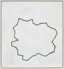 Untitled by Richard Prince, 2011, acrylic, rubber band and staple on newsprint laid down on board, in artist's frame, sold Jul 2023