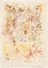Sin título by León Ferrari, 1978, watercolour, ink and graphite on paper, offered Jul 2023