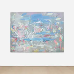 Petra Cortright, 3 american heritage Angels Crying Lyrics By E:Type, 2014, digital painting on aluminium Dibond