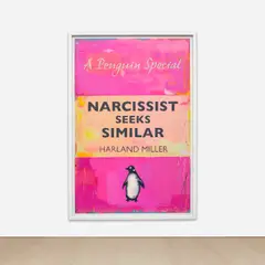 Narcissist Seeks Similar by Harland Miller, 2021, woodcut, sold Jul 2023