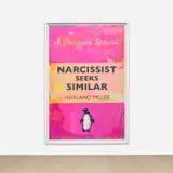 Harland Miller, Narcissist Seeks Similar, 2021, woodcut