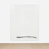 David Ostrowski, F (Jet Grill), 2013, acrylic, lacquer and spray paint on canvas, in artist's frame