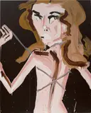 Katherine Bernhardt, Kate Moss Silver Swimsuit, 2006, acrylic on canvas