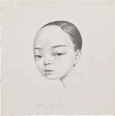 Zhi Yao Wei Ni Huo Yi Tian by Roby Dwi Antono, 2017, graphite on paper, offered Jul 2023
