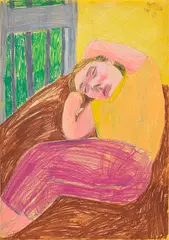 Igor Moritz, September, 2020, coloured pencil on oil primed paper