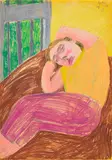 Igor Moritz, September, 2020, coloured pencil on oil primed paper