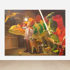La Ronde de Nuit: dans l’atelier de l’artiste by Vladimir Dubossarsky and Alexandre Vinogradov, 2007, oil on canvas, diptych, offered Jul 2023
