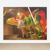 La Ronde de Nuit: dans l’atelier de l’artiste by Vladimir Dubossarsky and Alexandre Vinogradov, 2007, oil on canvas, diptych, offered Jul 2023
