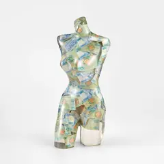 La Escondida by Arman, 1995, accumulation of Portuguese escudos in a polyester torso, offered Jul 2023