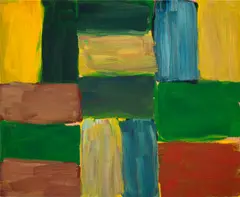 Wall Yellow Pale by Sean Scully, 2016, oil on copper, sold Jun 2023