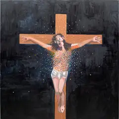 Jesus by George Condo, 2007, oil on canvas, offered Jun 2023