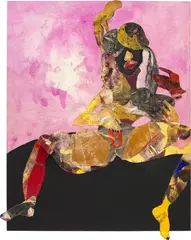Tschabalala  Self, Daydream, 2015, oil, acrylic, gouache, Flashe, fabric and canvas collage on canvas