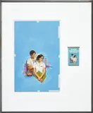 Richard Prince, Untitled (original), 2007, original illustration and paperback book, in artist's frame